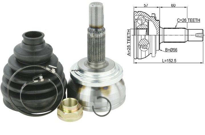фото №2, Шарнір зовнішній toyota prius 1.8 гібрид 2008-