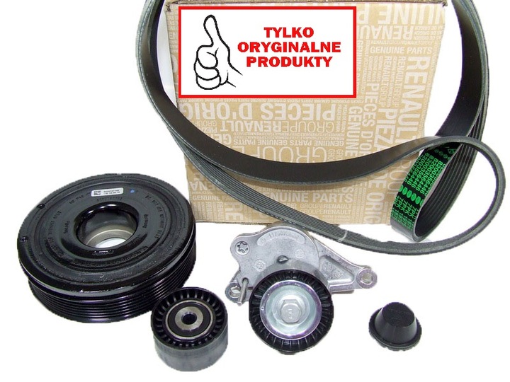 фото №14, Kpl стрічка klinowy колесо натягувач laguna iii espace iv 2.0dci 7701477343