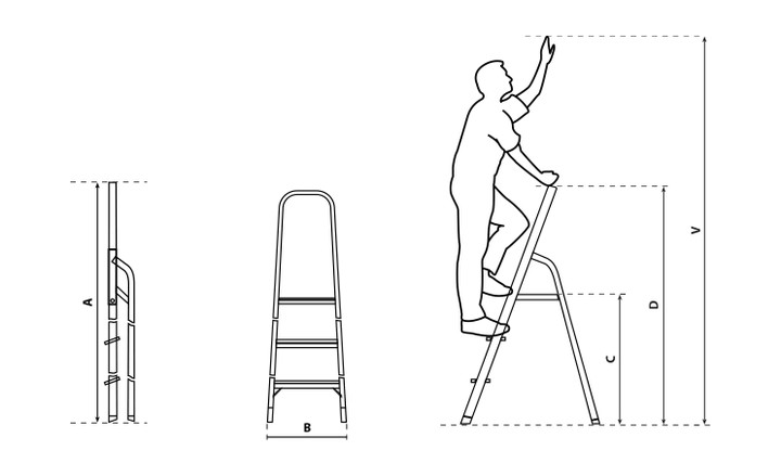 Стремянка с 3 чертеж
