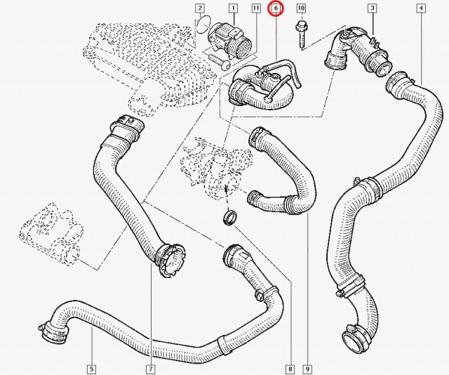 фото №4, Прокладка труба турбіни 1.5 dci scenic megane