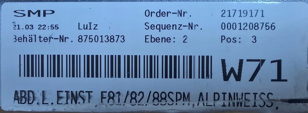 фото №10, Bmw 1 e82 e81 e88 m-pakiet молдинг порог левая оригинальный номер 5177 8044663