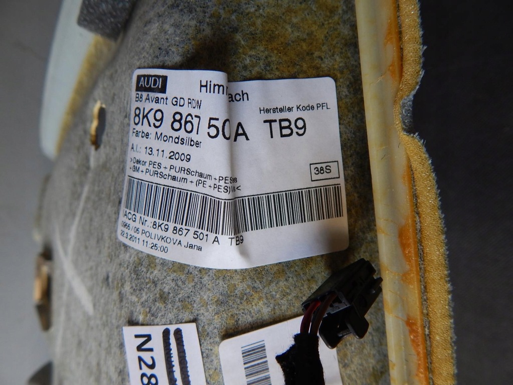 Audi a4 b8 kombi потолок 8k9867501a Недорого