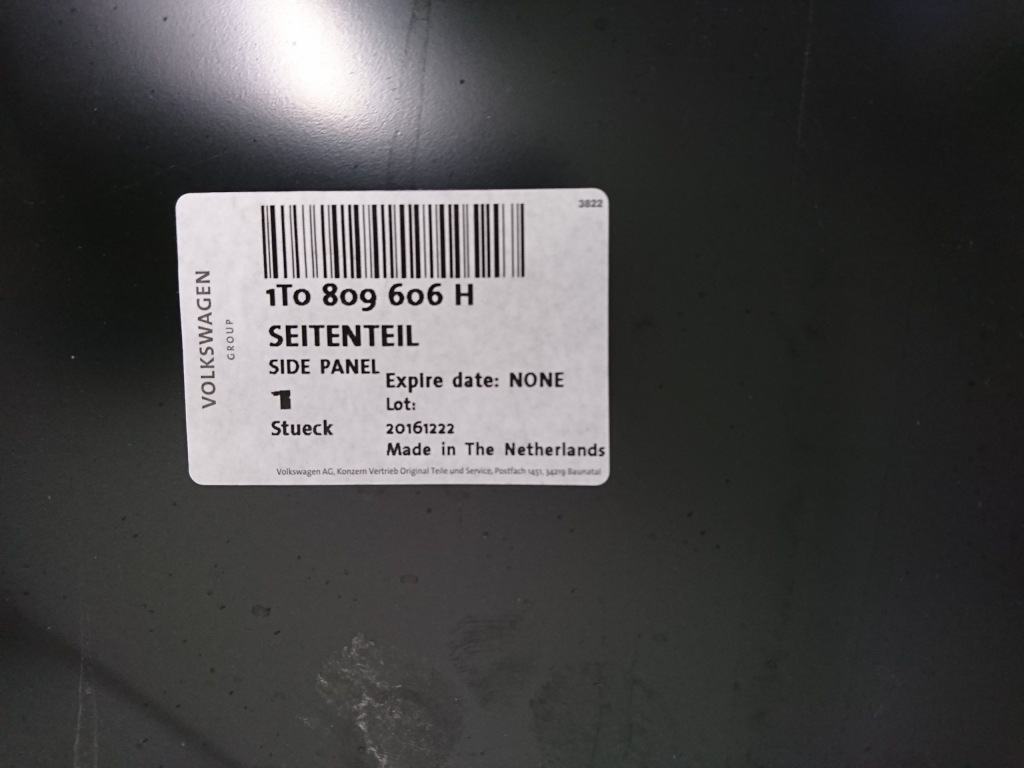 фото №6, Vw touran ii 1t0 крыло задняя правый 2010-2014r