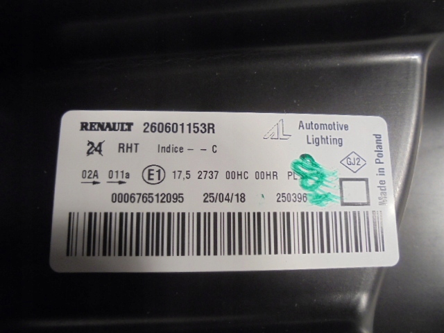 Duster 10-13 лампа передняя левая оригинал nowa Недорого