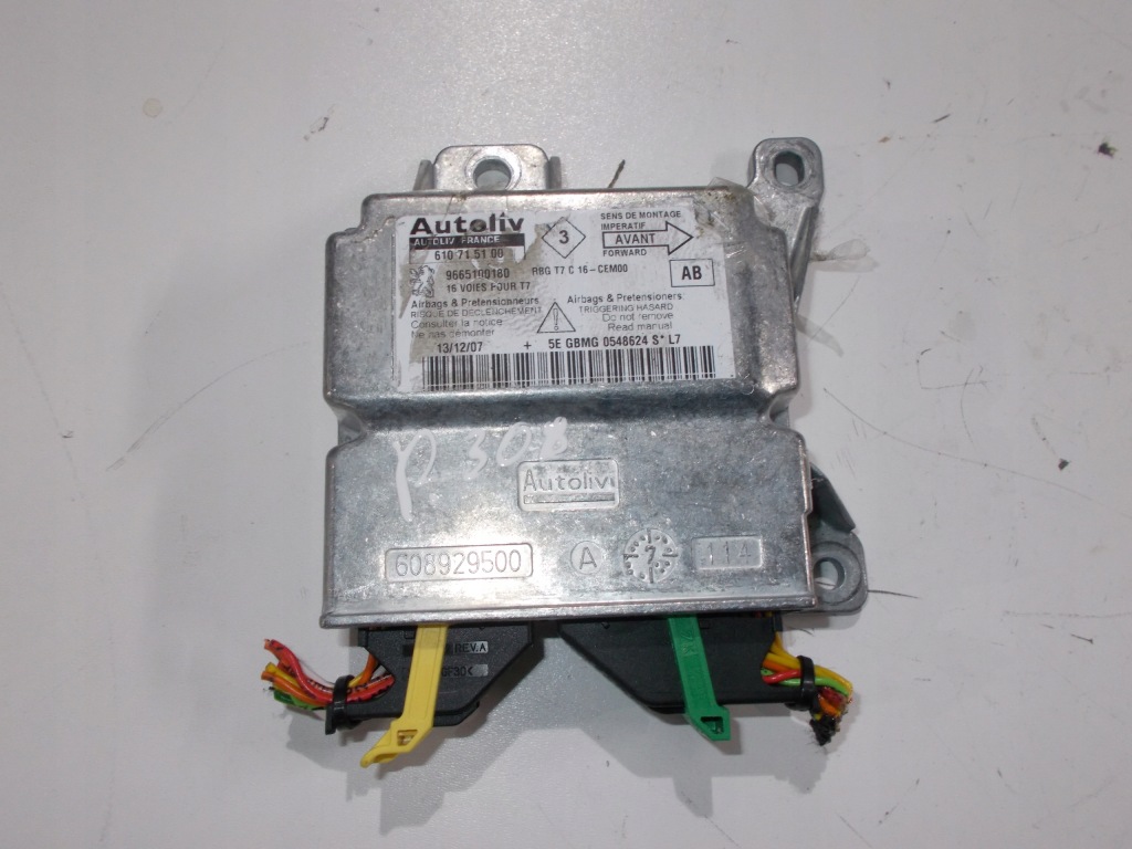фото №1, Peugeot 308 модуль датчик подушка безпеки 9665100180