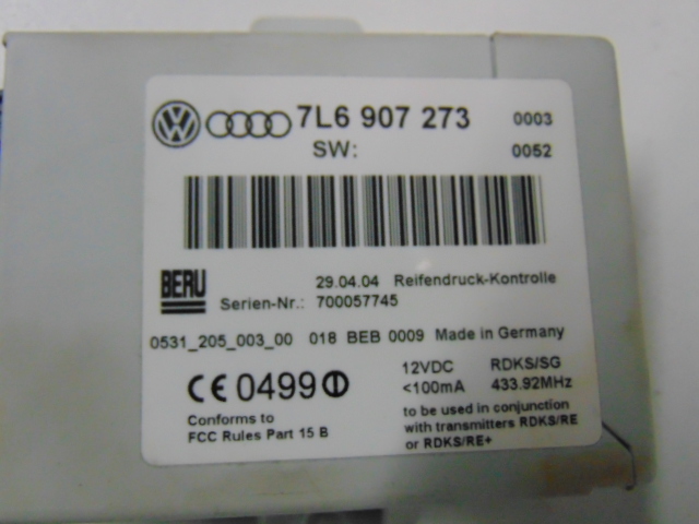 Блок керування датчик w шинах vw touareg 7l6907273 Недорого