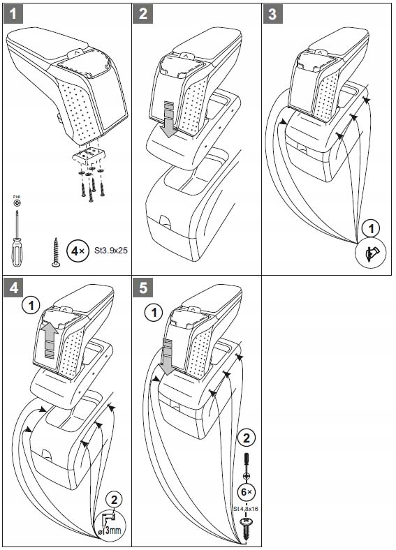 фото №9, Підлокітник armster ii peugeot 308 2007-2013r.
