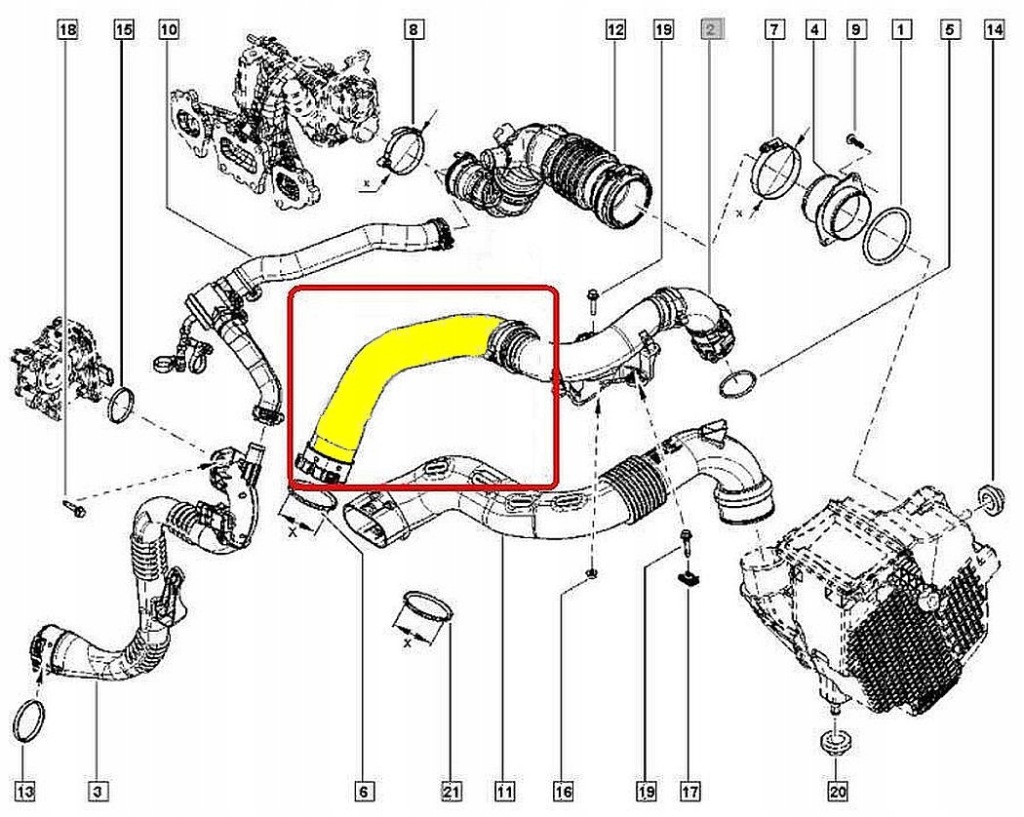фото №8, Renault captur 0,9 tce шланг turbo інтеркулер